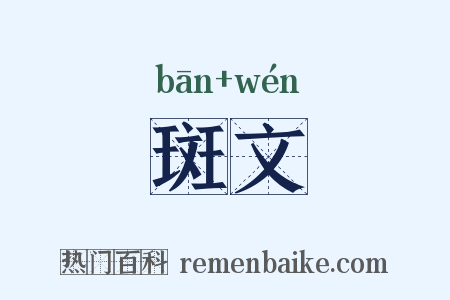 斑文是什么意思的图片
